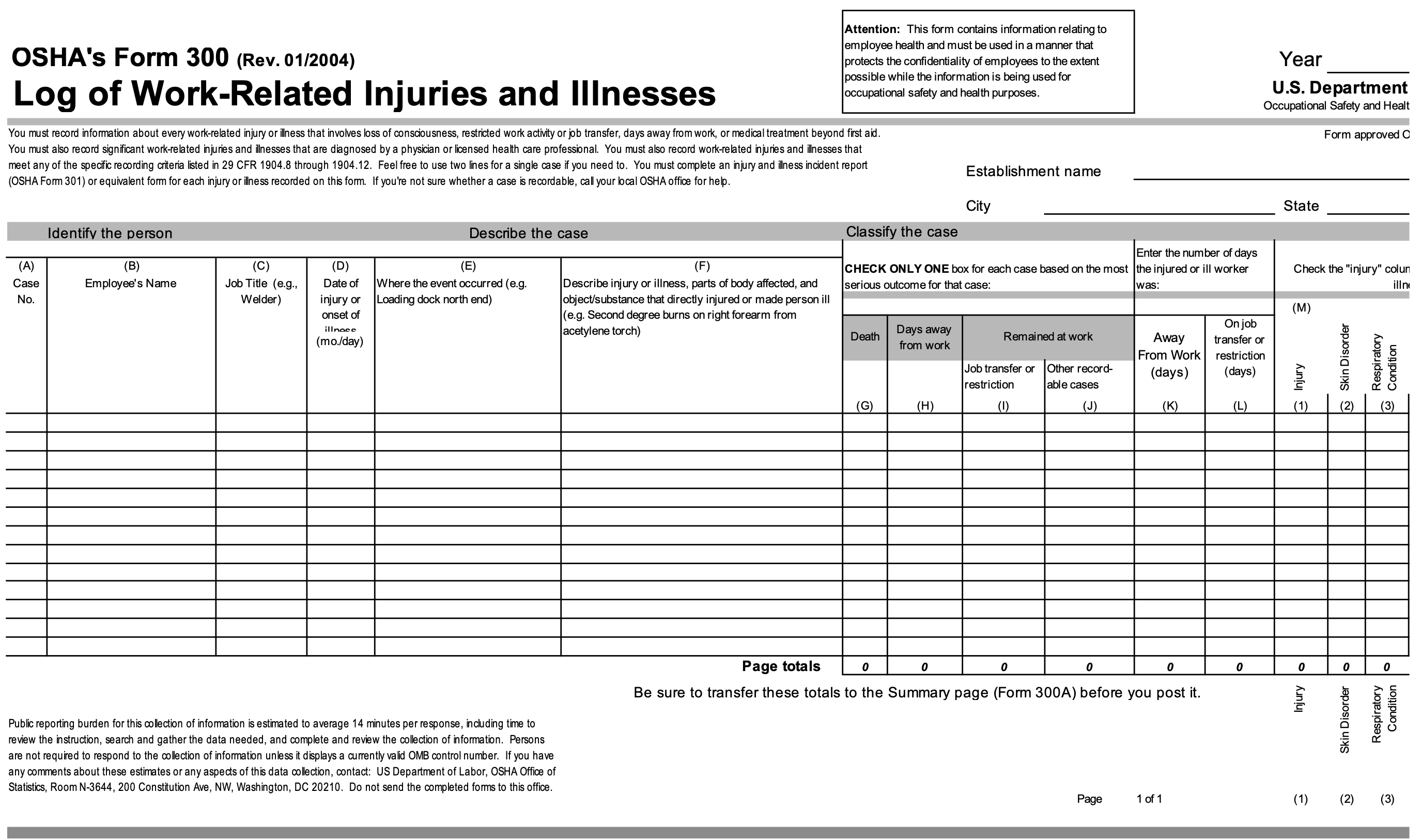 OSHA 300, 300A, and 301 reporting in Simple Safety Coach